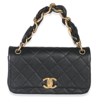 Black Quilted Calfskin Medium Chain Is More Flap Bag