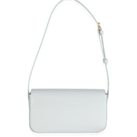 Celine Blue Grey Shiny Calfskin Claude Triomphe Shoulder Bag Handbag bv