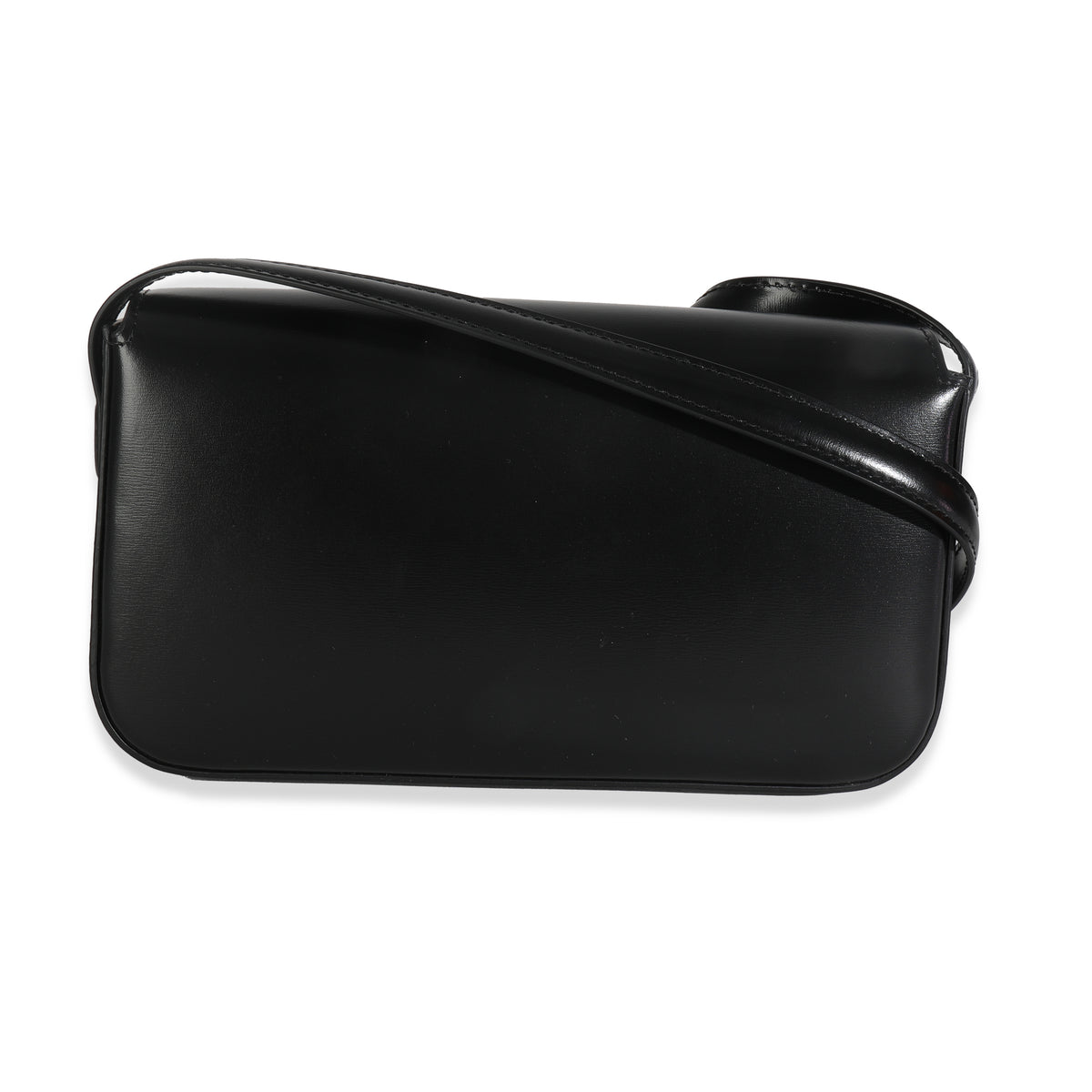 Black Shiny Calfskin Claude Triomphe Shoulder Bag
