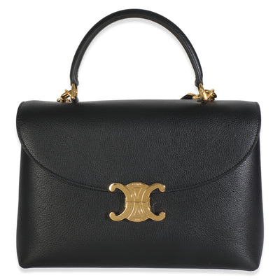 Black Supple Calfskin Medium Nino Bag