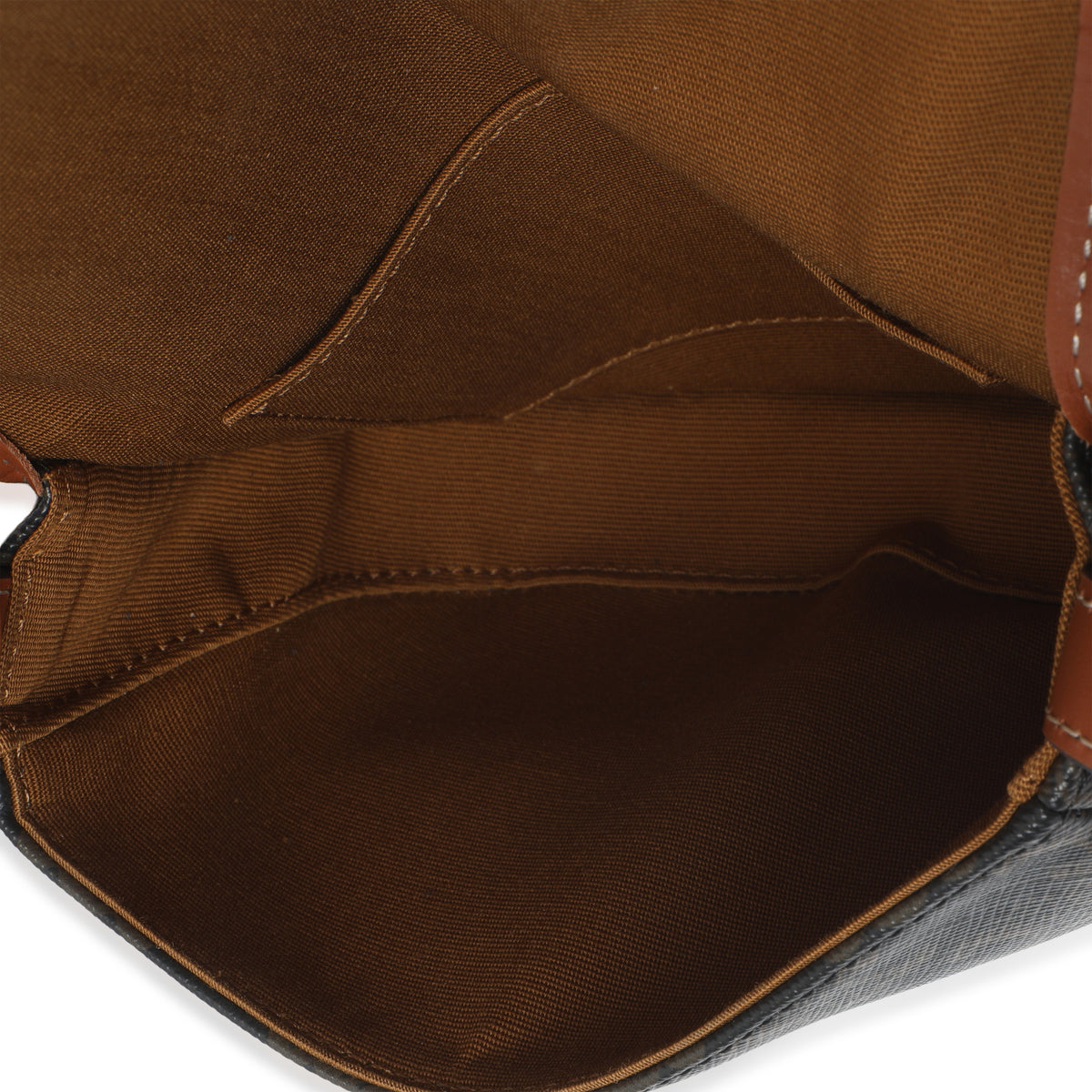 Celine Tan Calfskin Brown Triomphe Canvas Mini Besace Handbag ad1