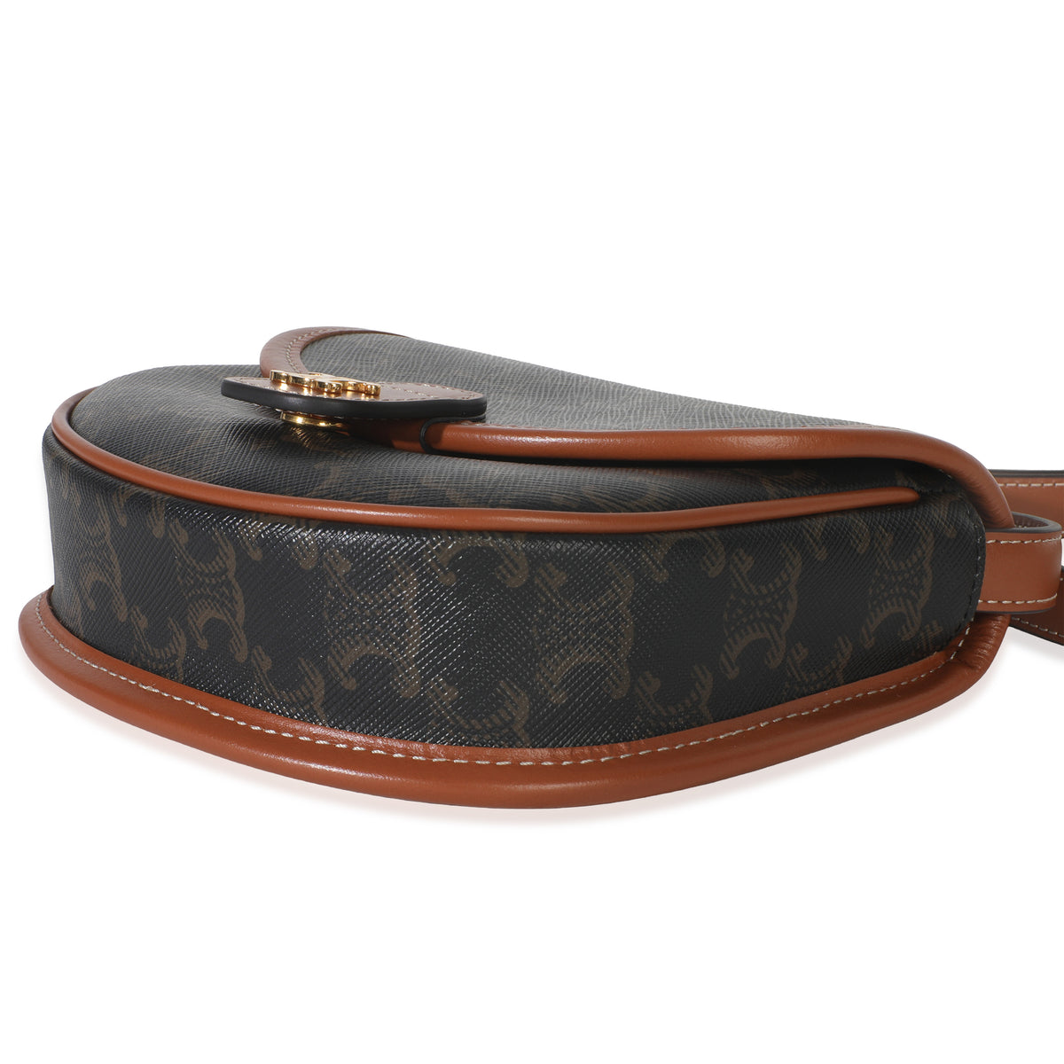 Celine Tan Calfskin Brown Triomphe Canvas Mini Besace Handbag box