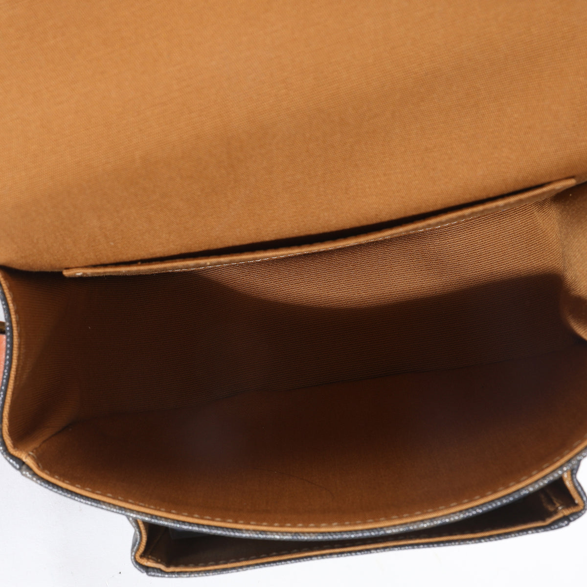 Celine Tan Calfskin Brown Triomphe Canvas Medium Folco Crossbody Handbag ad2