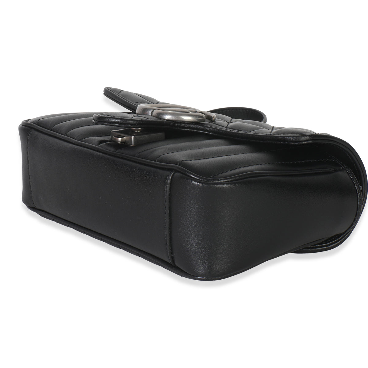 Black Aria Matelasse Calfskin Mini GG Marmont Shoulder Bag