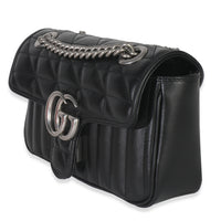 Black Aria Matelasse Calfskin Mini GG Marmont Shoulder Bag