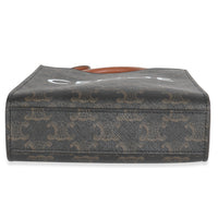Celine Brown Triomphe Canvas  Mini Vertical Cabas Handbag stamp