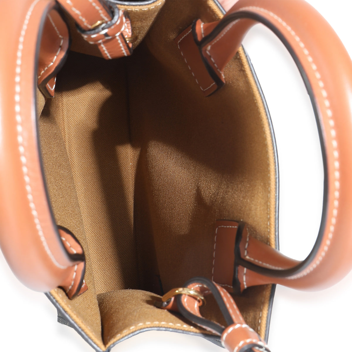 Celine Brown Triomphe Canvas  MIni Vertical Cabas Handbag ad1
