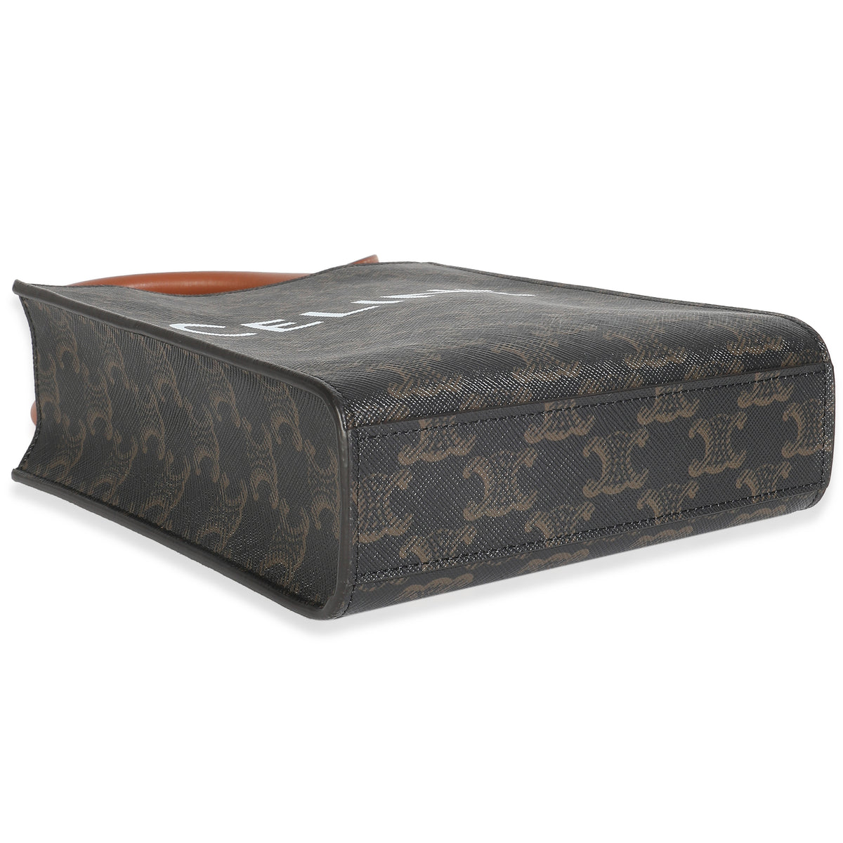 Brown Triomphe Canvas  MIni Vertical Cabas