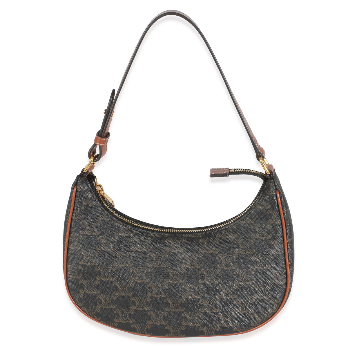 Celine Brown Triomphe Canvas Ava Bag Handbag fv