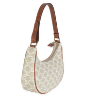 Celine White Triomphe Canvas Ava Bag Handbag pv
