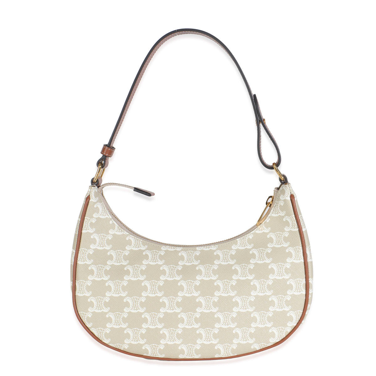 Celine White Triomphe Canvas Ava Bag Handbag bv