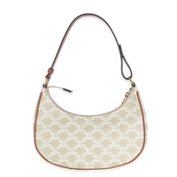 Celine White Triomphe Canvas Ava Bag Handbag bv