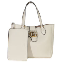 Gucci White Calfskin GG Marmont Tote Handbag av