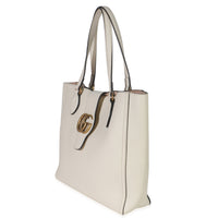 Gucci White Calfskin GG Marmont Tote Handbag sv