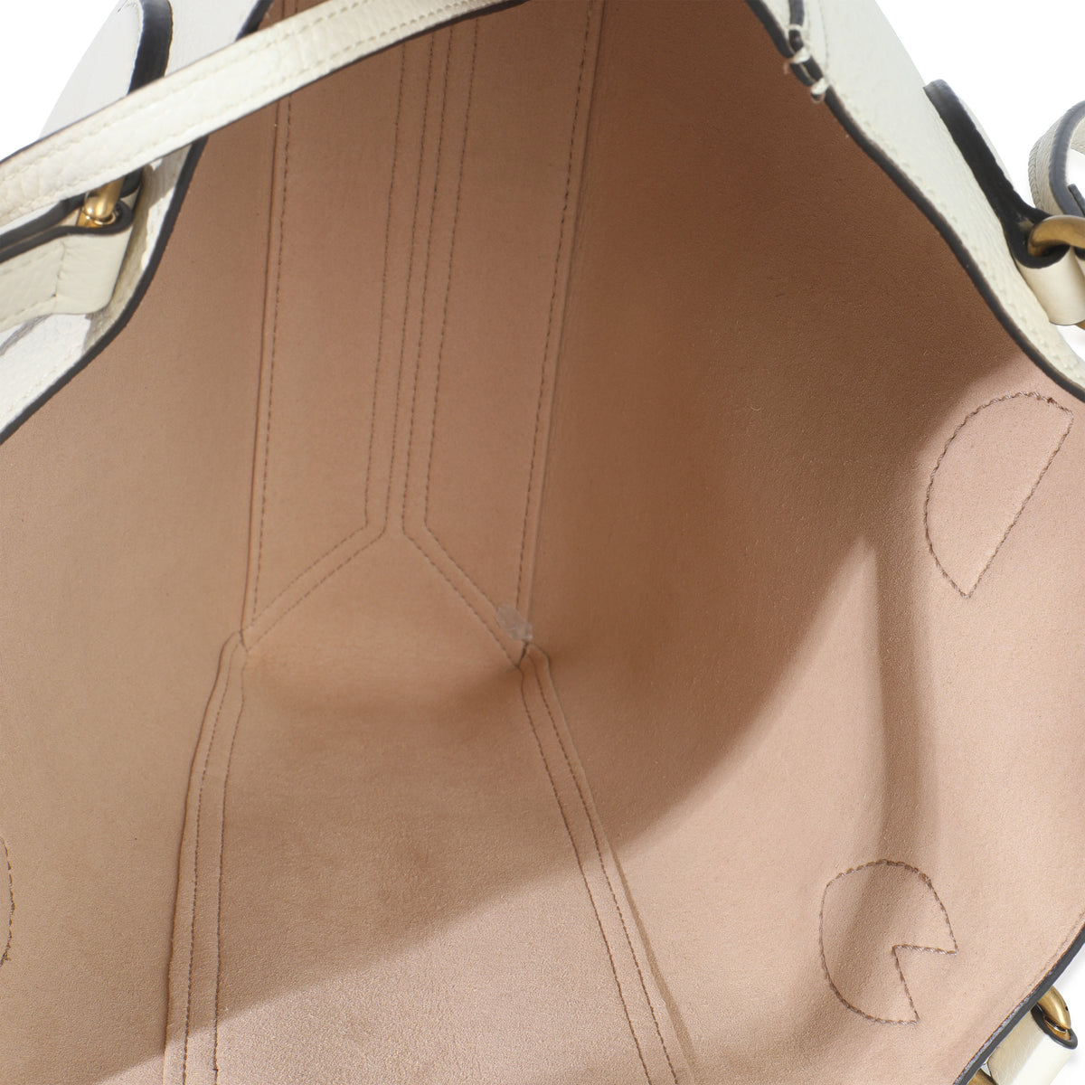 White Calfskin GG Marmont Tote