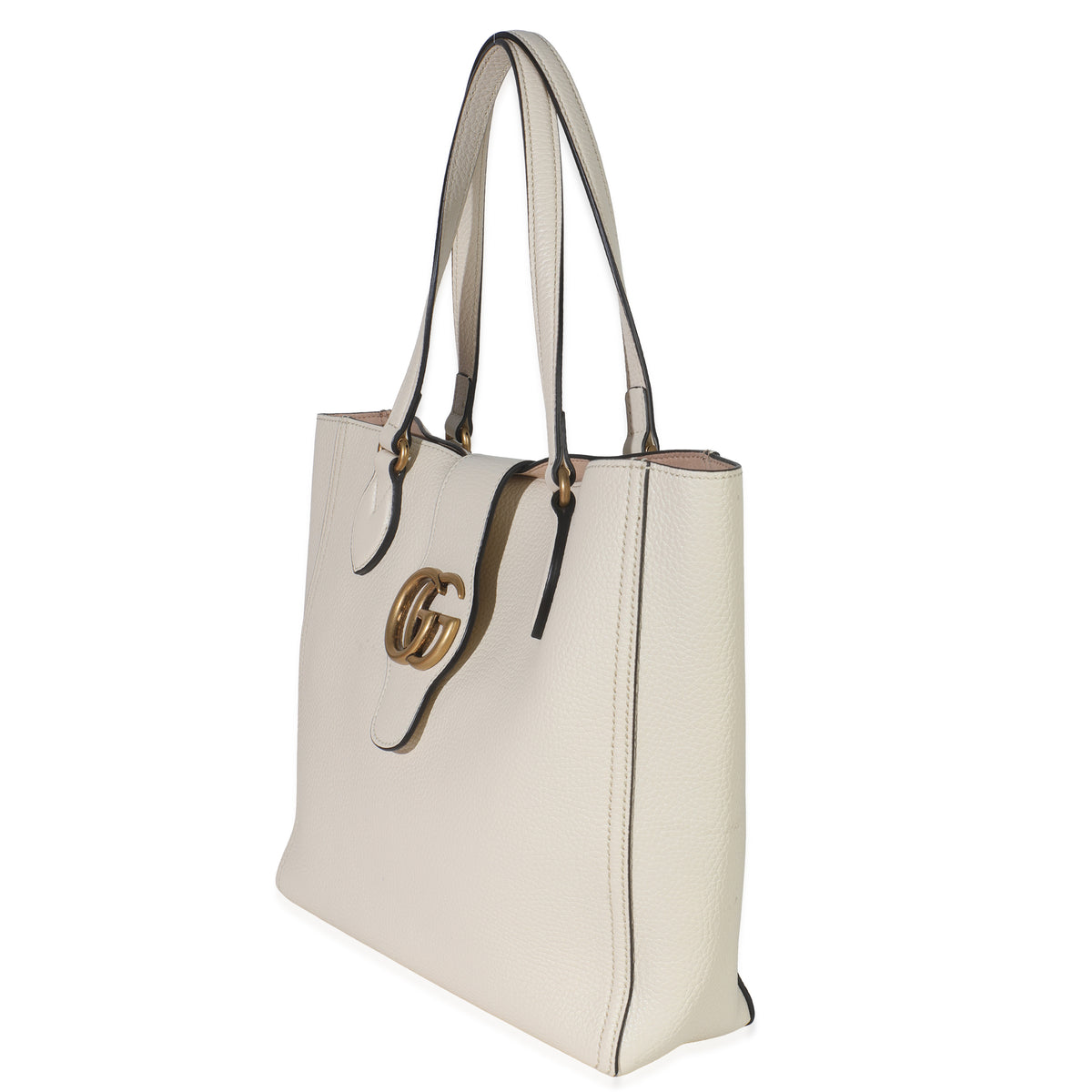 White Calfskin GG Marmont Tote