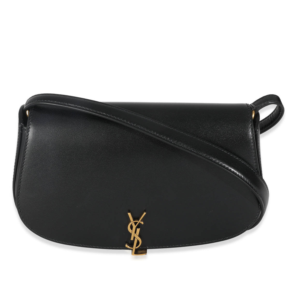 Saint Laurent Black Box Leather Voltaire Handbag fv