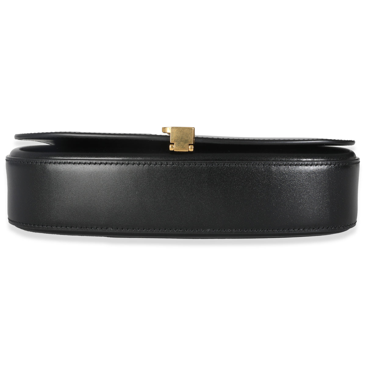 Saint Laurent Black Box Leather Voltaire Handbag stamp