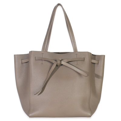 Taupe Grained Calfskin Small Belt Cabas Phantom Tote