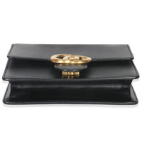 Gucci Black Smooth Calfskin Small GG Marmont Chain Bag Handbag box