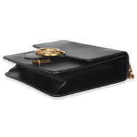 Gucci Black Smooth Calfskin Small GG Marmont Chain Bag Handbag clasp