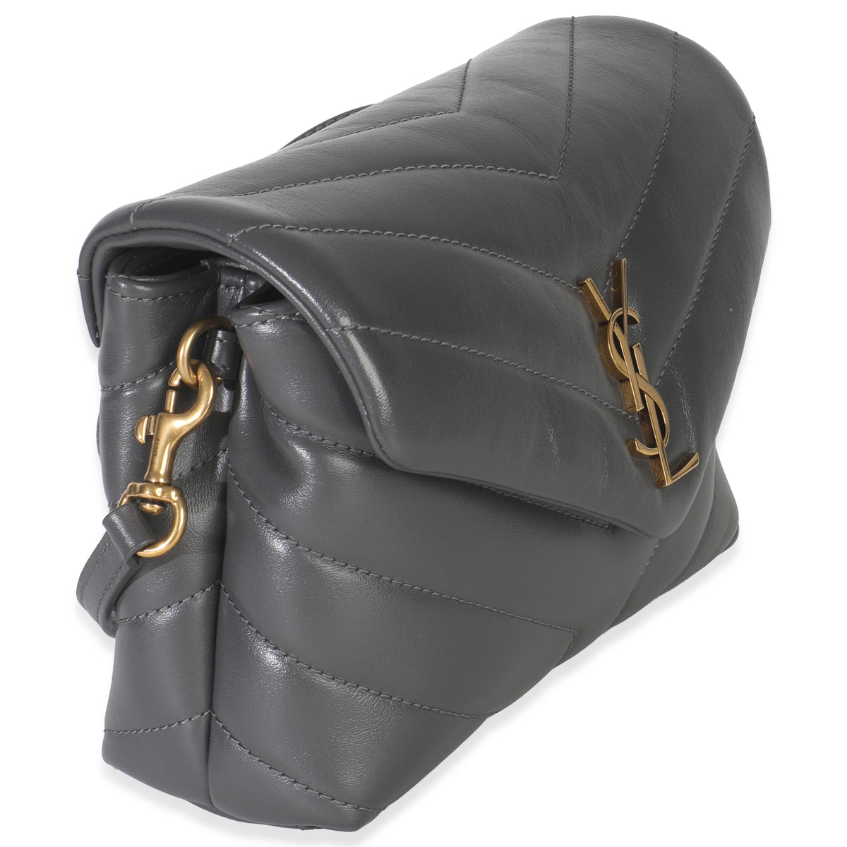 Dark Smog Y Quilted Calfskin Monogram Toy Loulou Crossbody