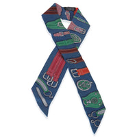 Multicolor Silk Harnais Des Presidents Twilly