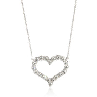 Tiffany & Co. Platinum Diamond Large Heart Pendant fv