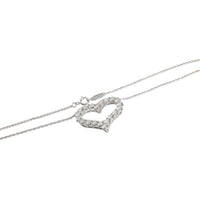 Tiffany & Co. Platinum Diamond Large Heart Pendant sv