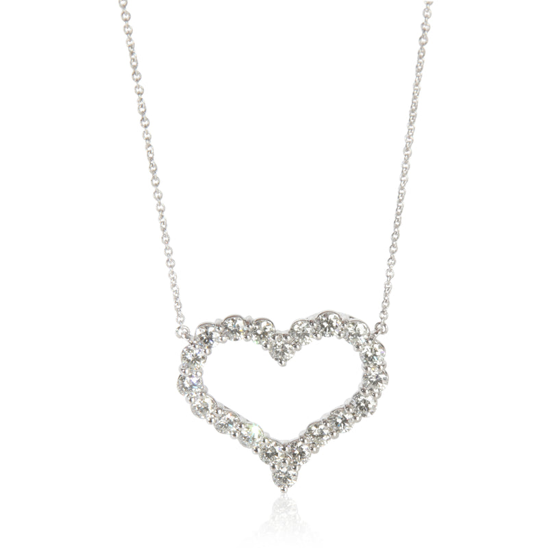Platinum Diamond Large Heart Pendant