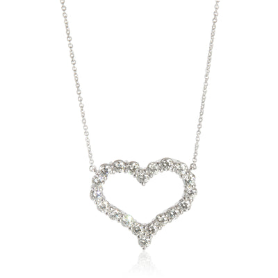Platinum Diamond Large Heart Pendant