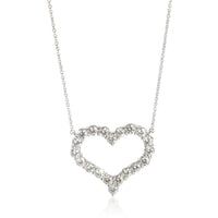 Platinum Diamond Large Heart Pendant