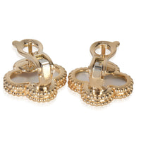 Yellow Gold Mother Of Pearl Vintage Alhambra Earrings