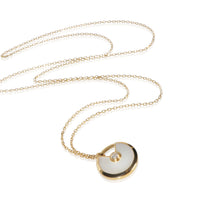 Yellow Gold Mother Of Pearl and Diamond Amulette de Cartier Necklace