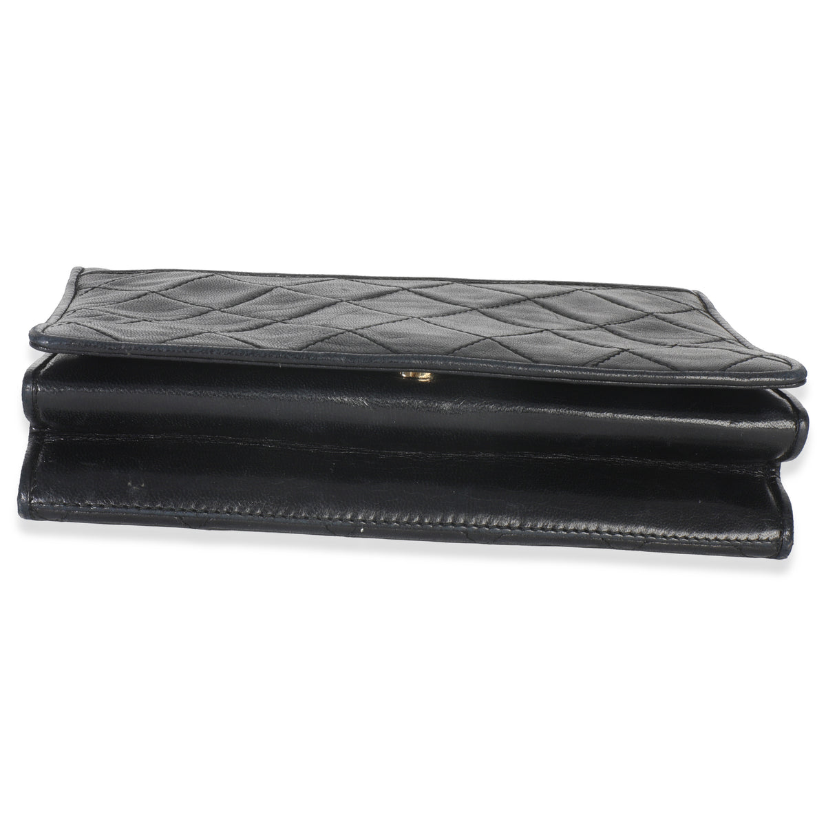 Vintage Black Quilted Lambskin CC Chain Flap Bag