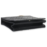 Vintage Black Quilted Lambskin CC Chain Flap Bag