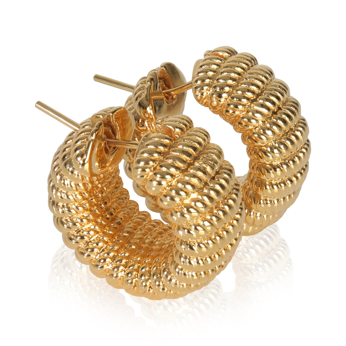 Yellow Gold  Chic & Shine Hoop Earrings