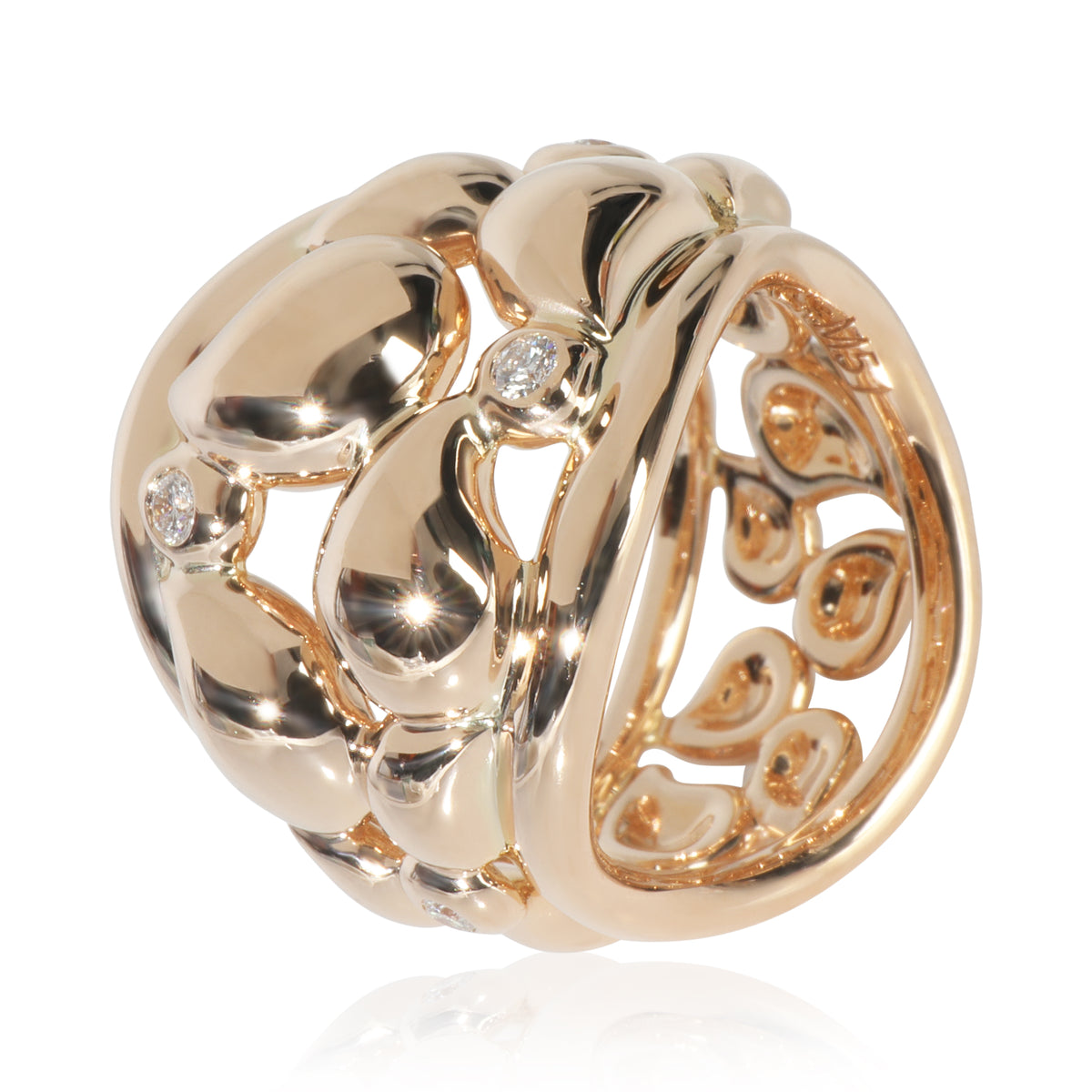 Tamara Comolli Yellow Gold Diamond Paveline Lace Ring bv