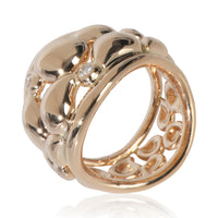 Tamara Comolli Yellow Gold Diamond Paveline Lace Ring clasp