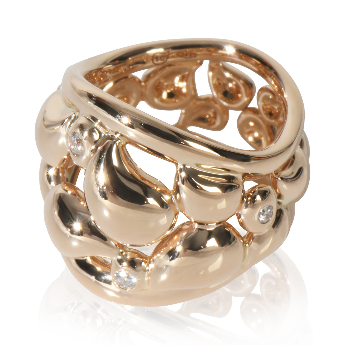 Tamara Comolli Yellow Gold Diamond Paveline Lace Ring sv