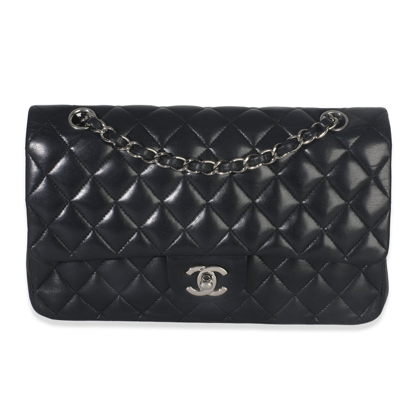 Black Quilted Lambskin Medium Classic Double Flap Bag