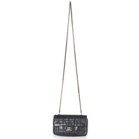 Black Quilted Lambskin Mini Chocolate Bar Flap Bag