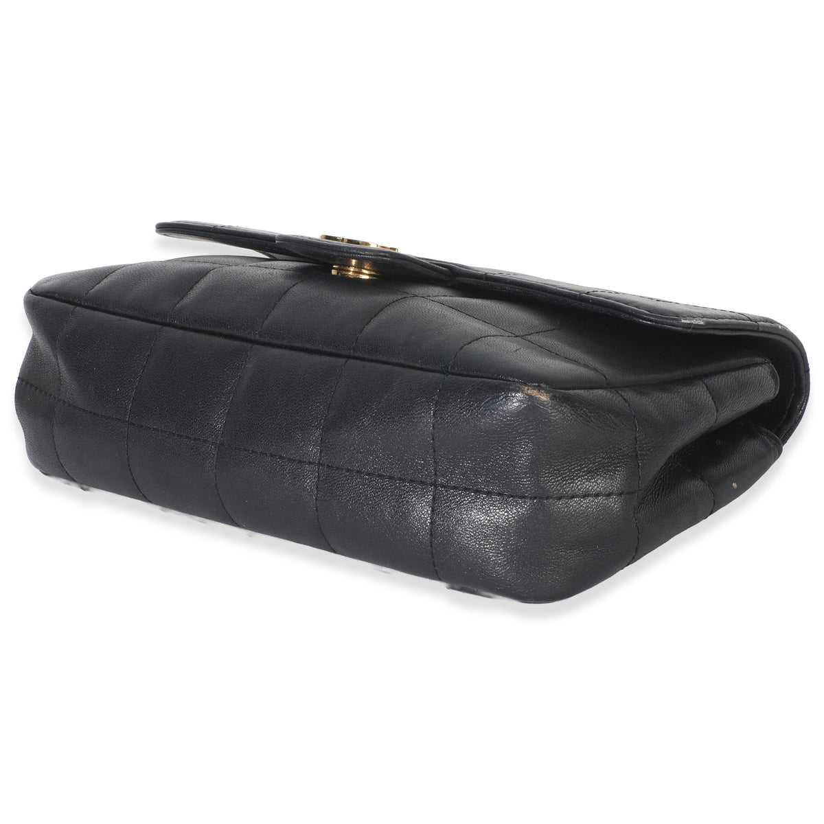 Black Quilted Lambskin Mini Chocolate Bar Flap Bag