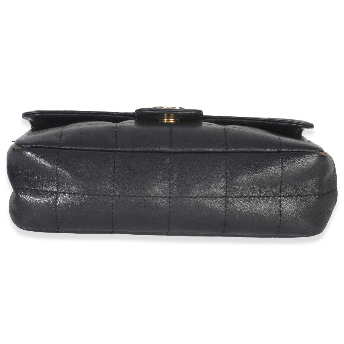 Black Quilted Lambskin Mini Chocolate Bar Flap Bag