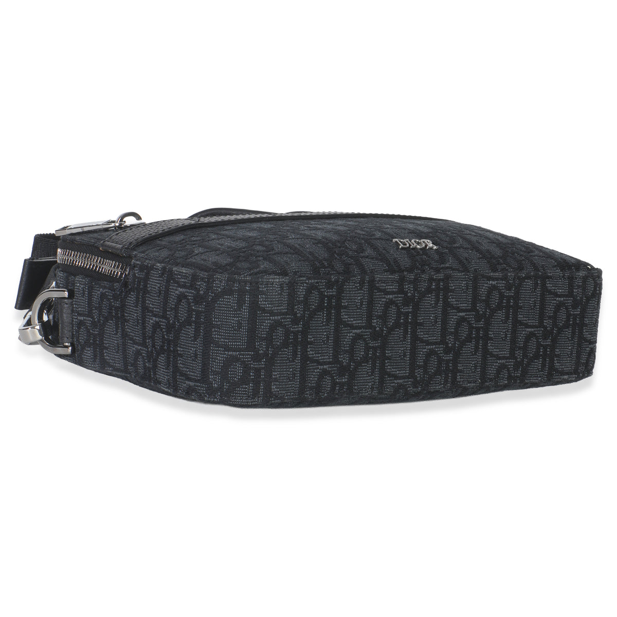 Christian Dior Black Oblique Jacquard Safari Messenger Handbag av