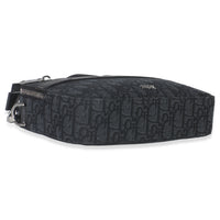 Christian Dior Black Oblique Jacquard Safari Messenger Handbag av
