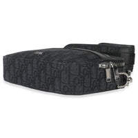 Christian Dior Black Oblique Jacquard Safari Messenger Handbag clasp