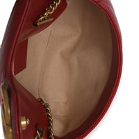 Red Matelasse Calfskin Super Mini GG Marmont Bag