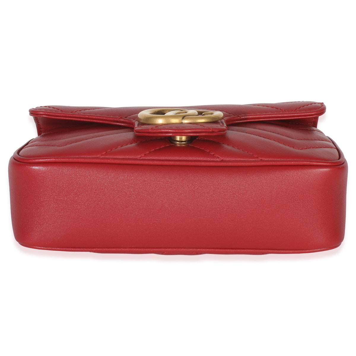 Red Matelasse Calfskin Super Mini GG Marmont Bag