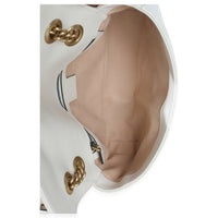 White Calfskin Matelasse Medium GG Marmont Shoulder Bag